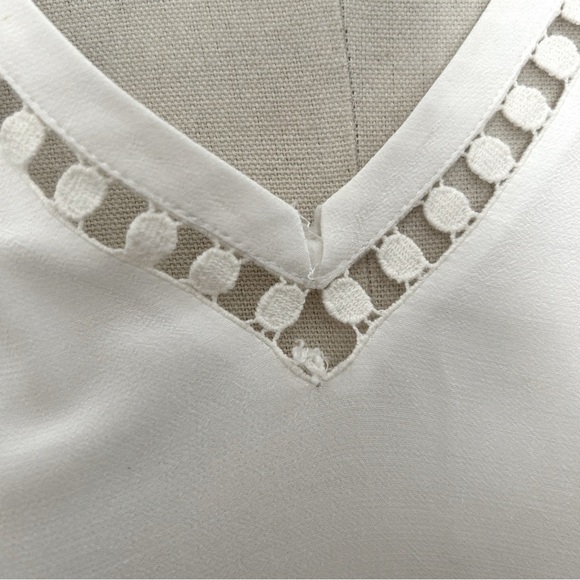 Rebecca Taylor white semi sheer blouse top size 0 - Picture 9 of 9